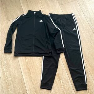 Adidas Black Tracksuit with White Accents